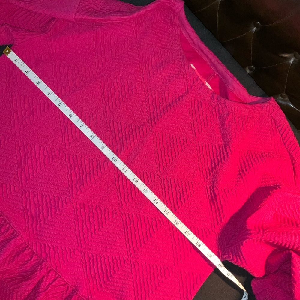 Anthropologie Magenta Peplum Blouse - Picture 9 of 11